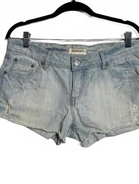 Y2K Soft Grunge Denim Blue Short Shorts